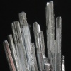 Radiating stibnite crystals